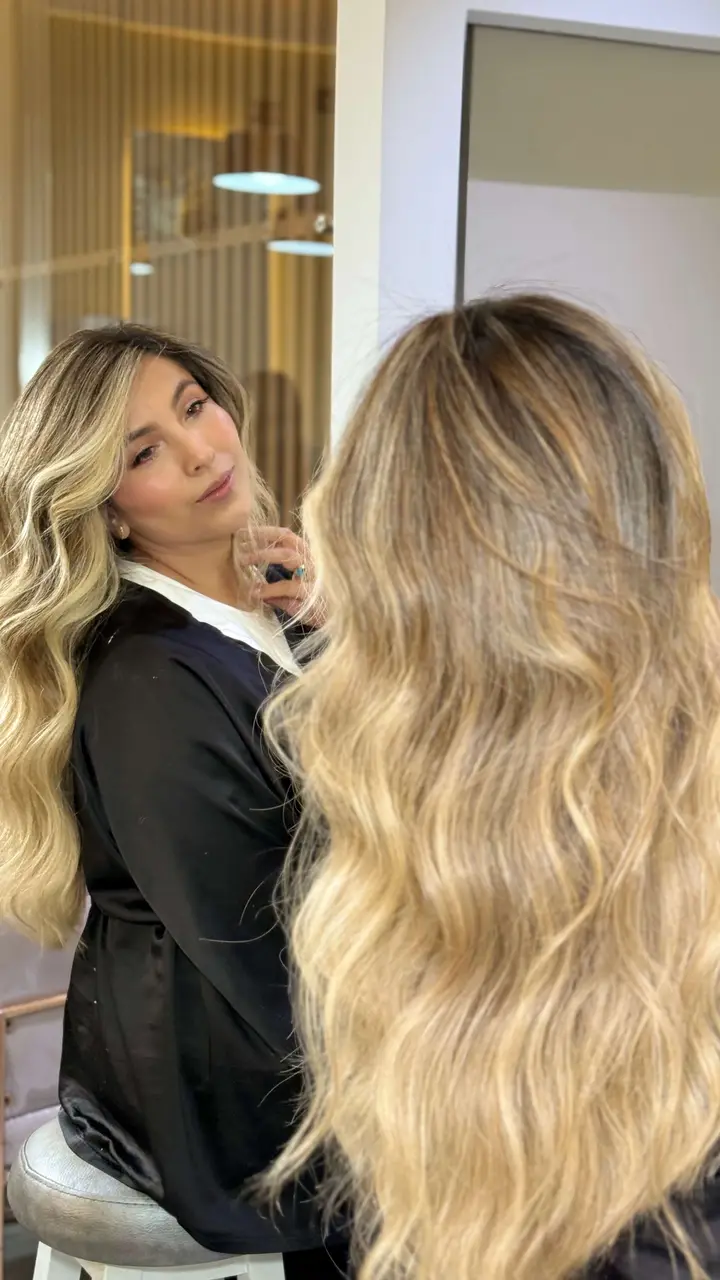 Resultado real de color personalizado realizado en Making Blonde